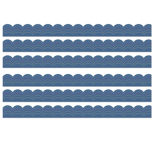 Carson Dellosa® Cool Denim Scalloped Borders Sets, 6ct.